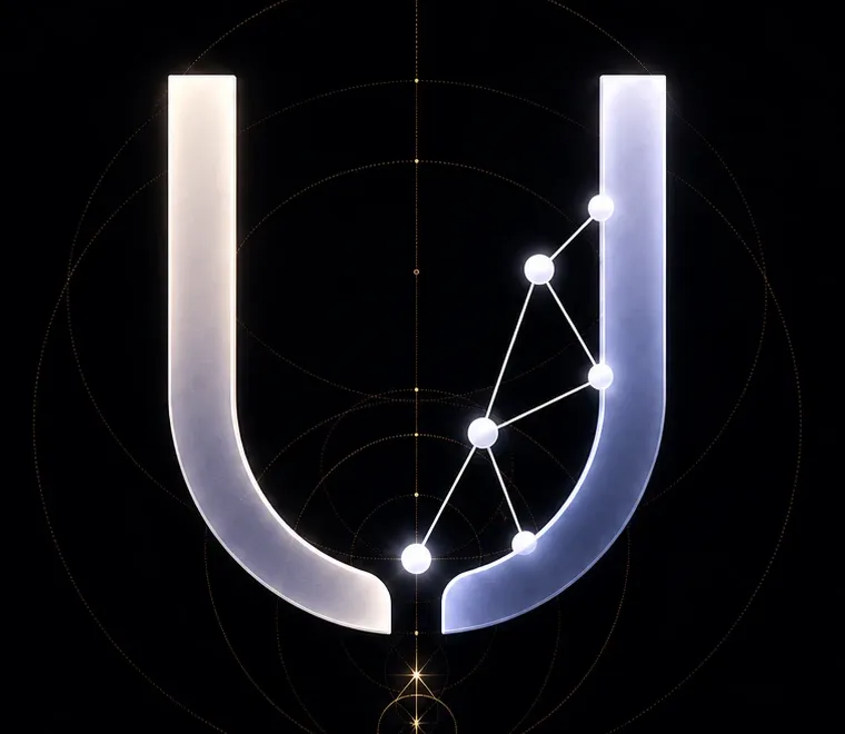 Знак Umnograf: буква U и граф связей